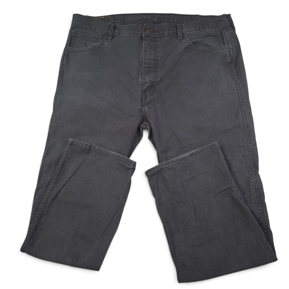 Levi's Workwear Fit Men 42x32 Washed Black Stretch Denim Straight 5 Pocket Jeans